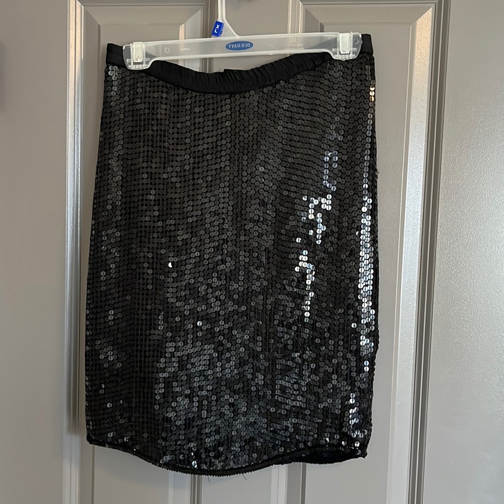 Black sequin skirt